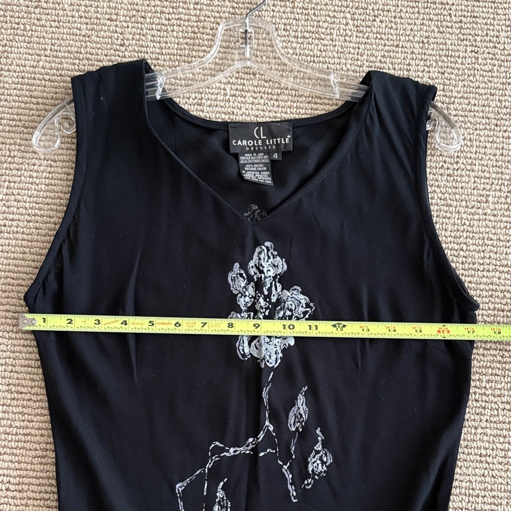 Carole Little Unique Vintage Black and White Floral Maxi Dress - Picture 10 of 15